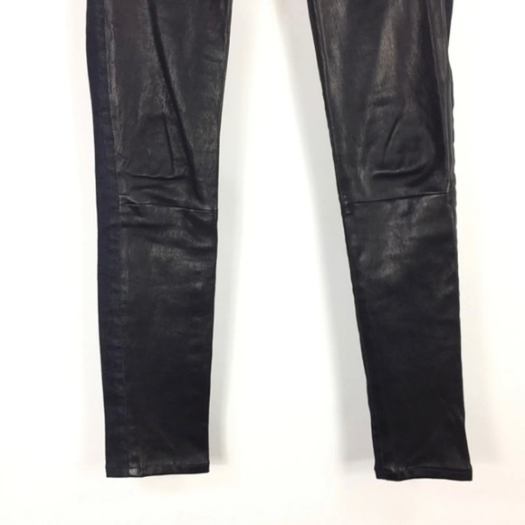 Rag & Bone Hyde Lamb Leather Skinny Jean Combo Essex Wash Denim NWOT - Picture 6 of 9